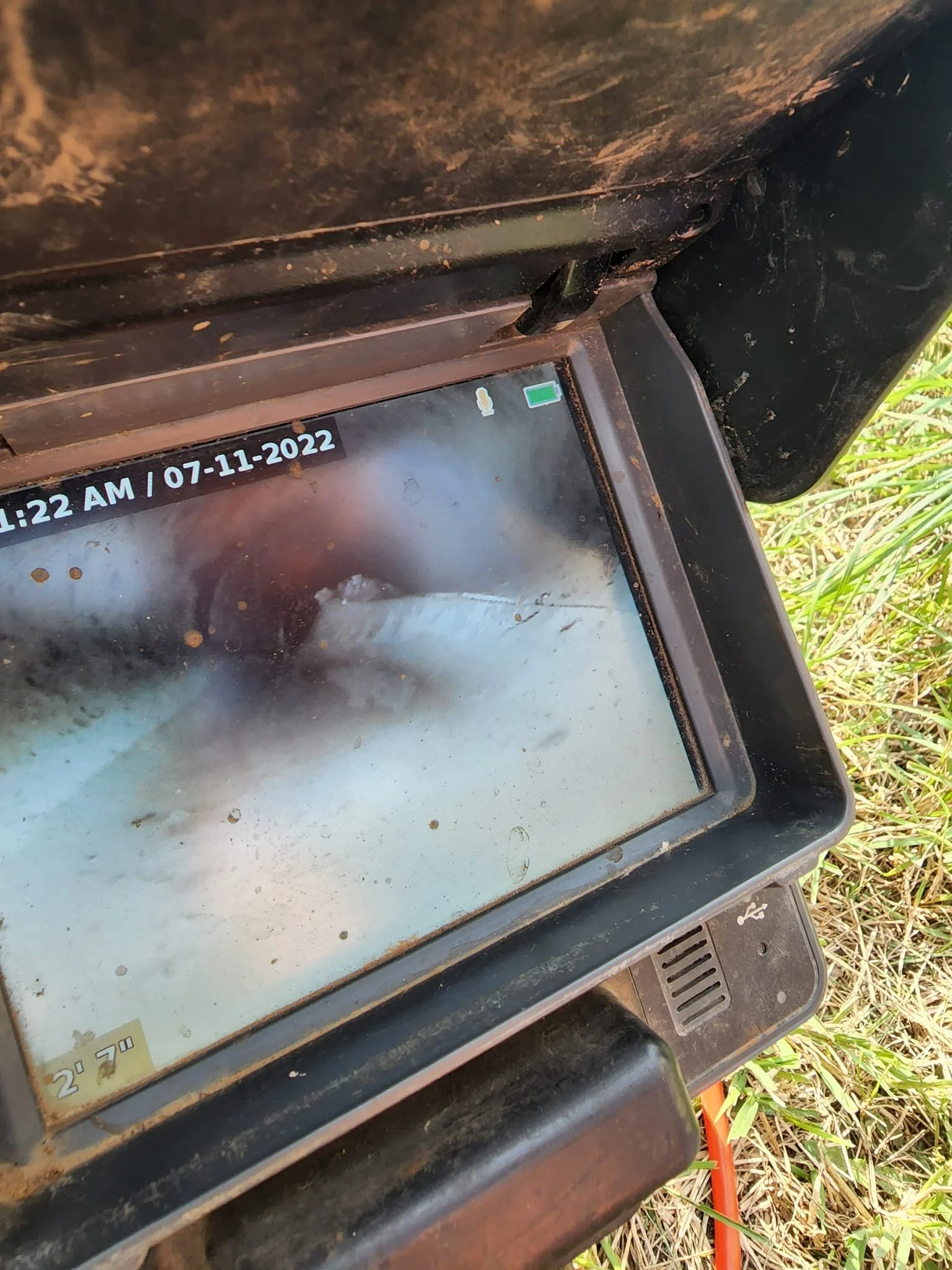 Camera done in 2022 for a grease-filled pipe