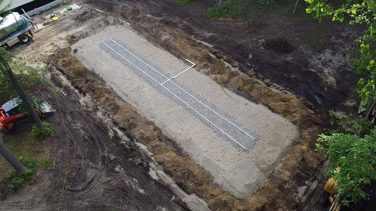 New septic field installation in Trail Creek