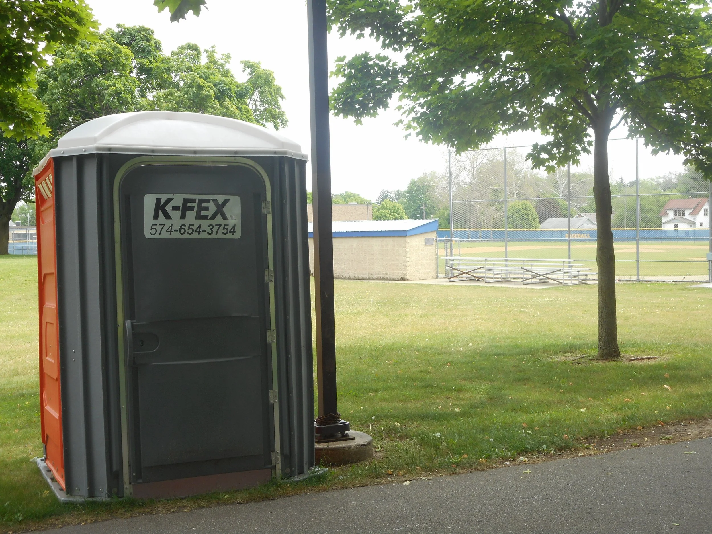 K-FEX handicap-accessible toilet in a schools paths