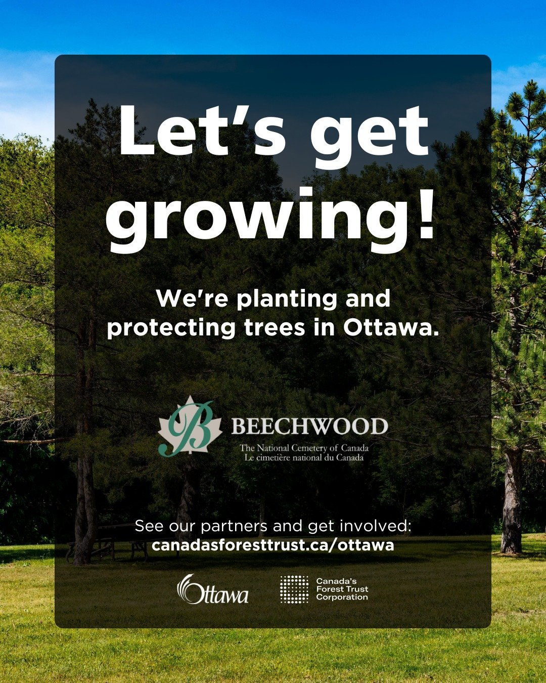 Beechwood Cemetery is pleased to share that we&rsquo;re partnering with Ottawa-based Canada&rsquo;s Forest Trust Corporation (CFTC) and the City of Ottawa to help plant and protect trees in Ottawa as part of the Let&rsquo;s get growing! campaign.

Le