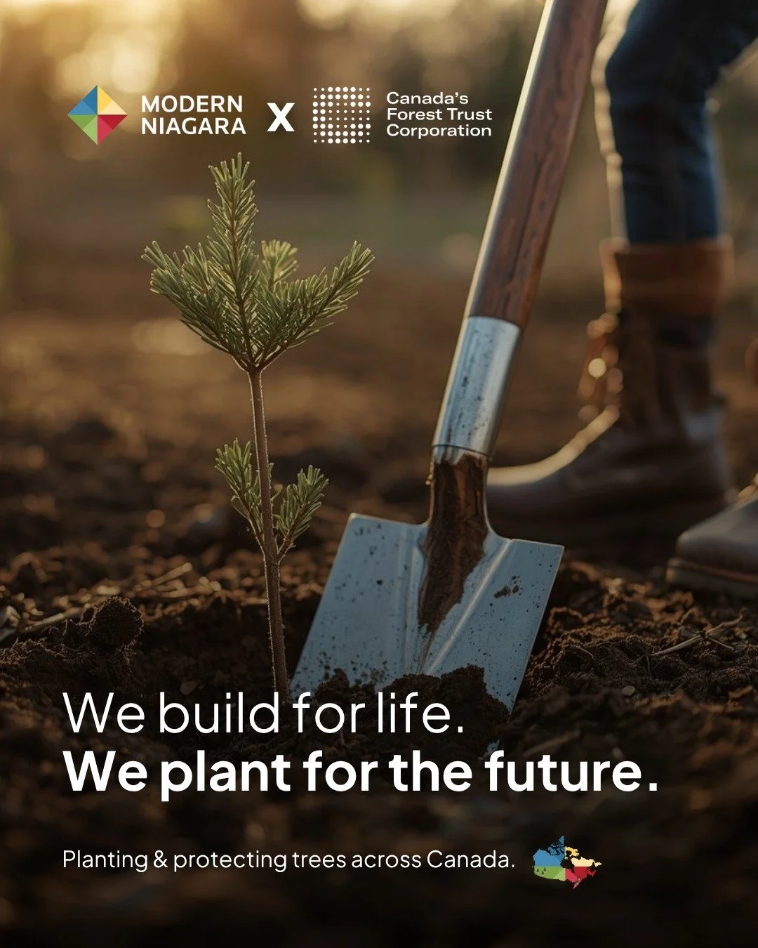 Happy Earth Month! We are excited to announce the partnership between @modern.niagara and Canada's Forest Trust Corporation. Modern Niagara is joining us to take measurable climate action by planting and protecting trees across Canada.

Visit the lin