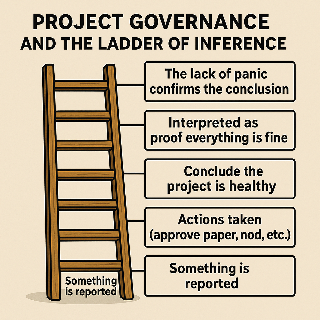 Project Governance and the Ladder of Inference: Or, “No Questions? Great — We’re Fine.”