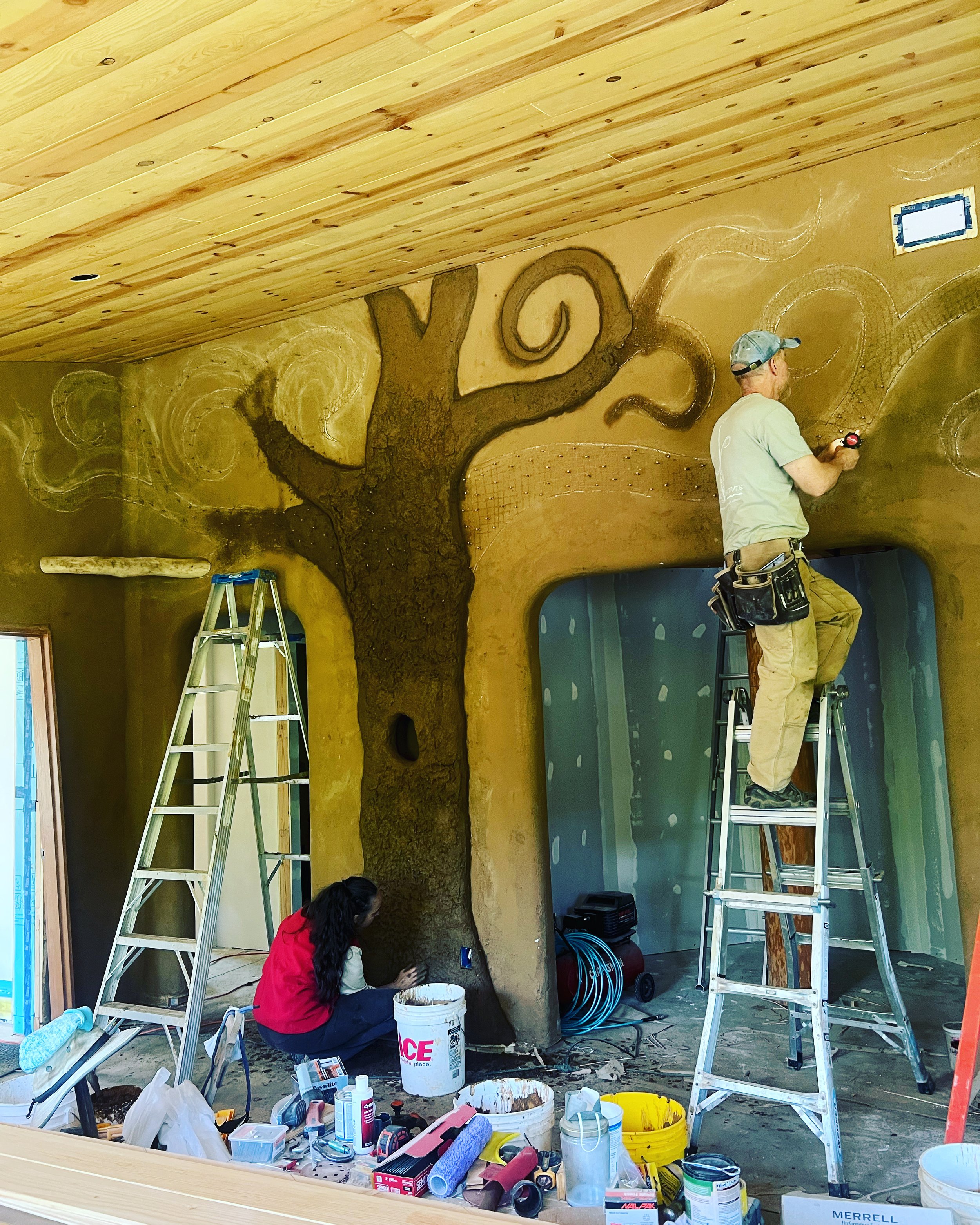 Earthen tree wall sculpture.JPG