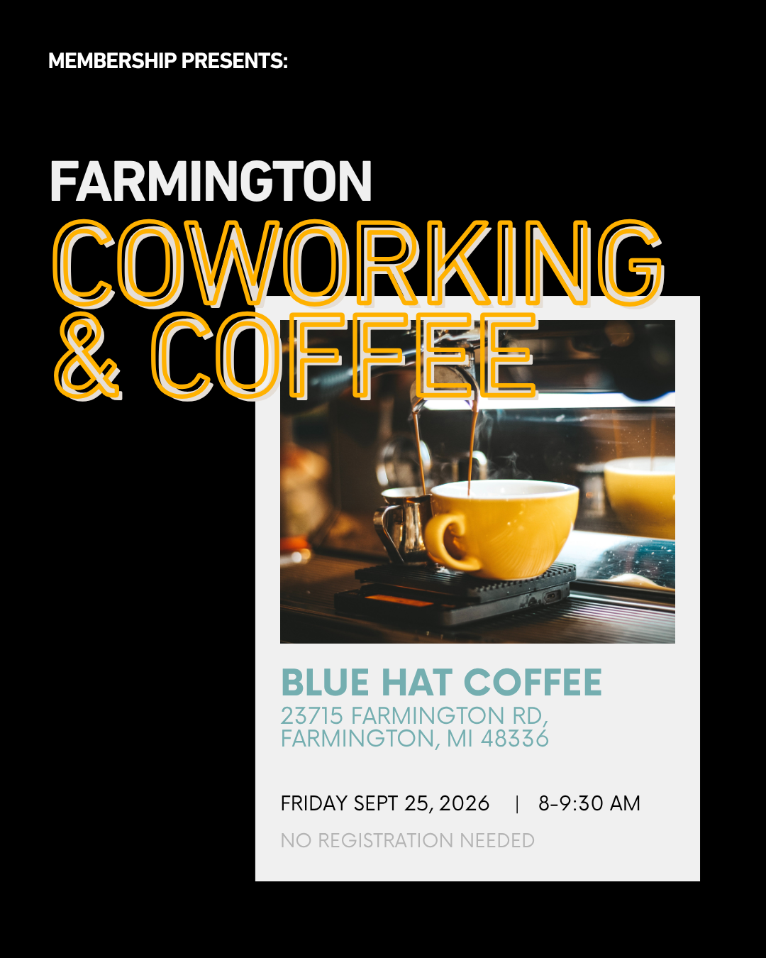 COWORKING &amp; COFFEE - FARMINGTON