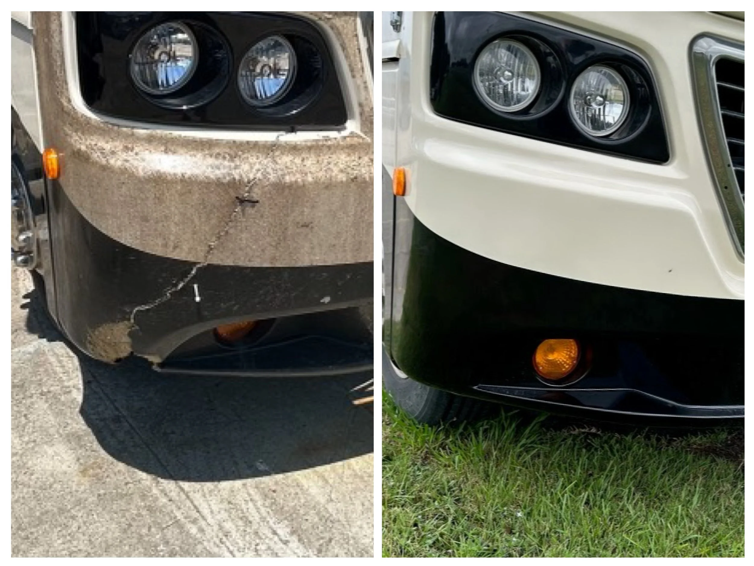 Fiberglass RV Repair Before and After