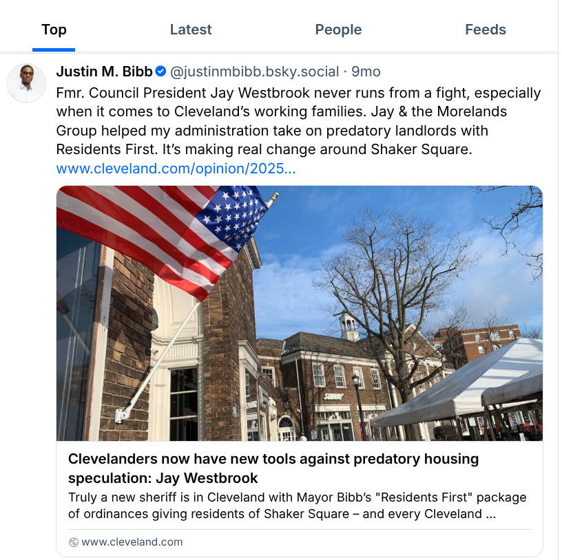 7 Mar 2025 Cleveland neighborhoods "finally have the tools to stand up to the purveyors of decay. Now, they will be held accountable.  And communities will be protected."