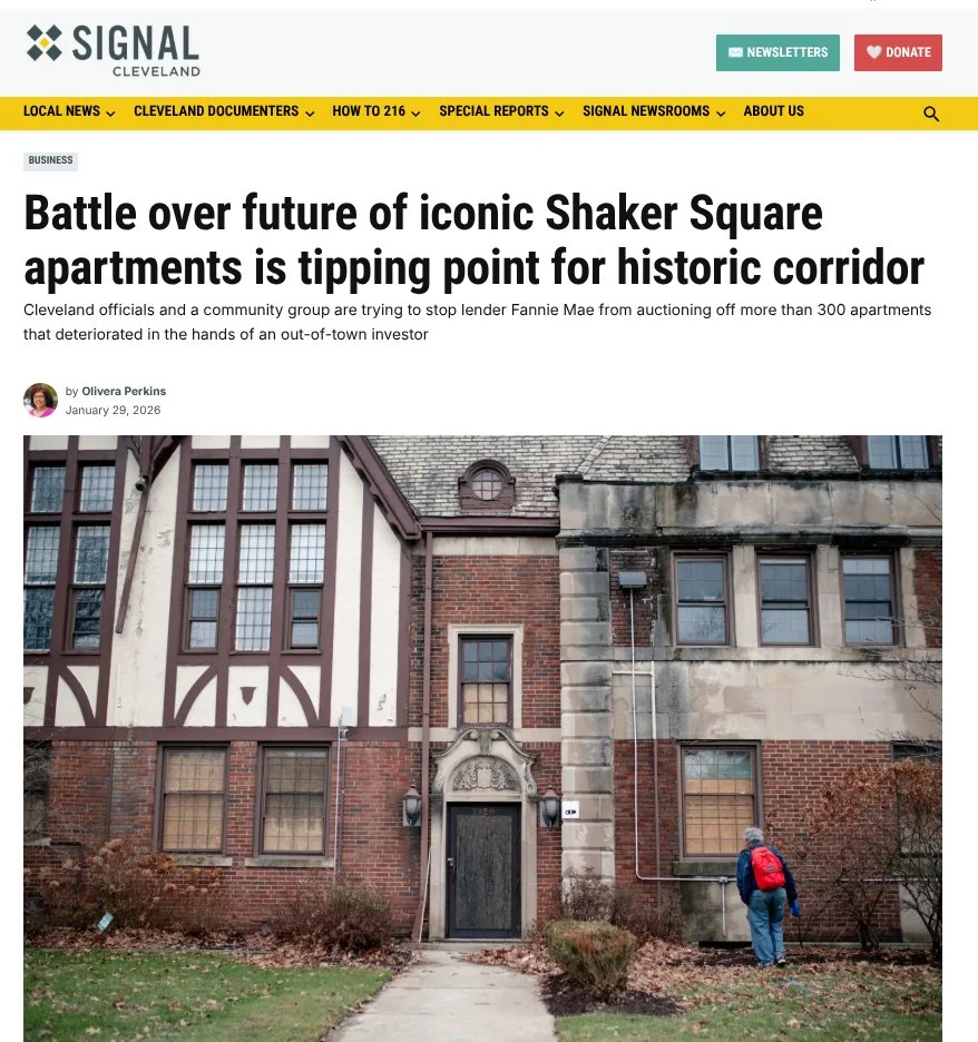 The city and Shaker Square-area stakeholders vehemently oppose Fannie Mae auctioning the Steiner properties.