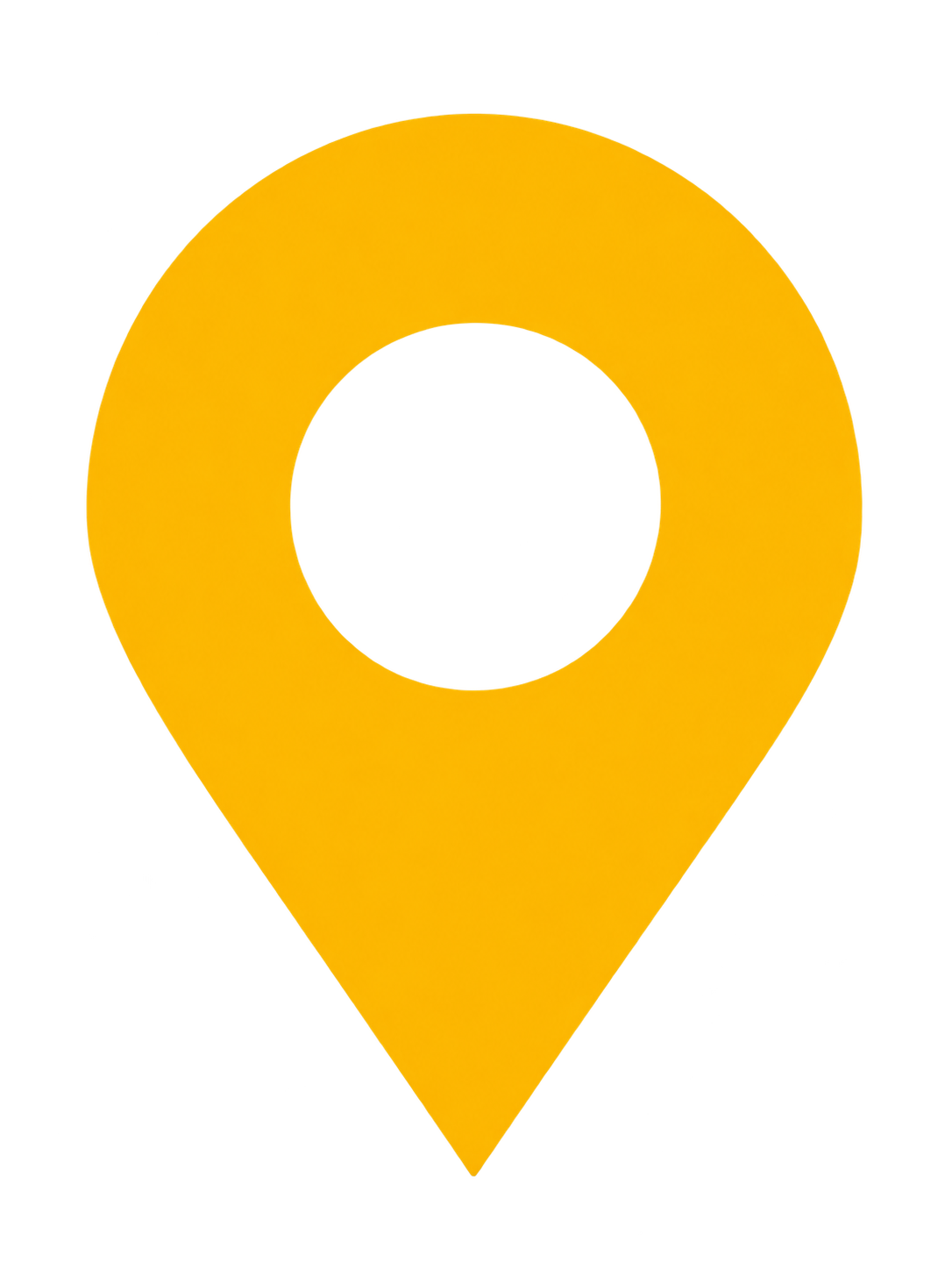 Map pin icon with a red center and yellow outline.