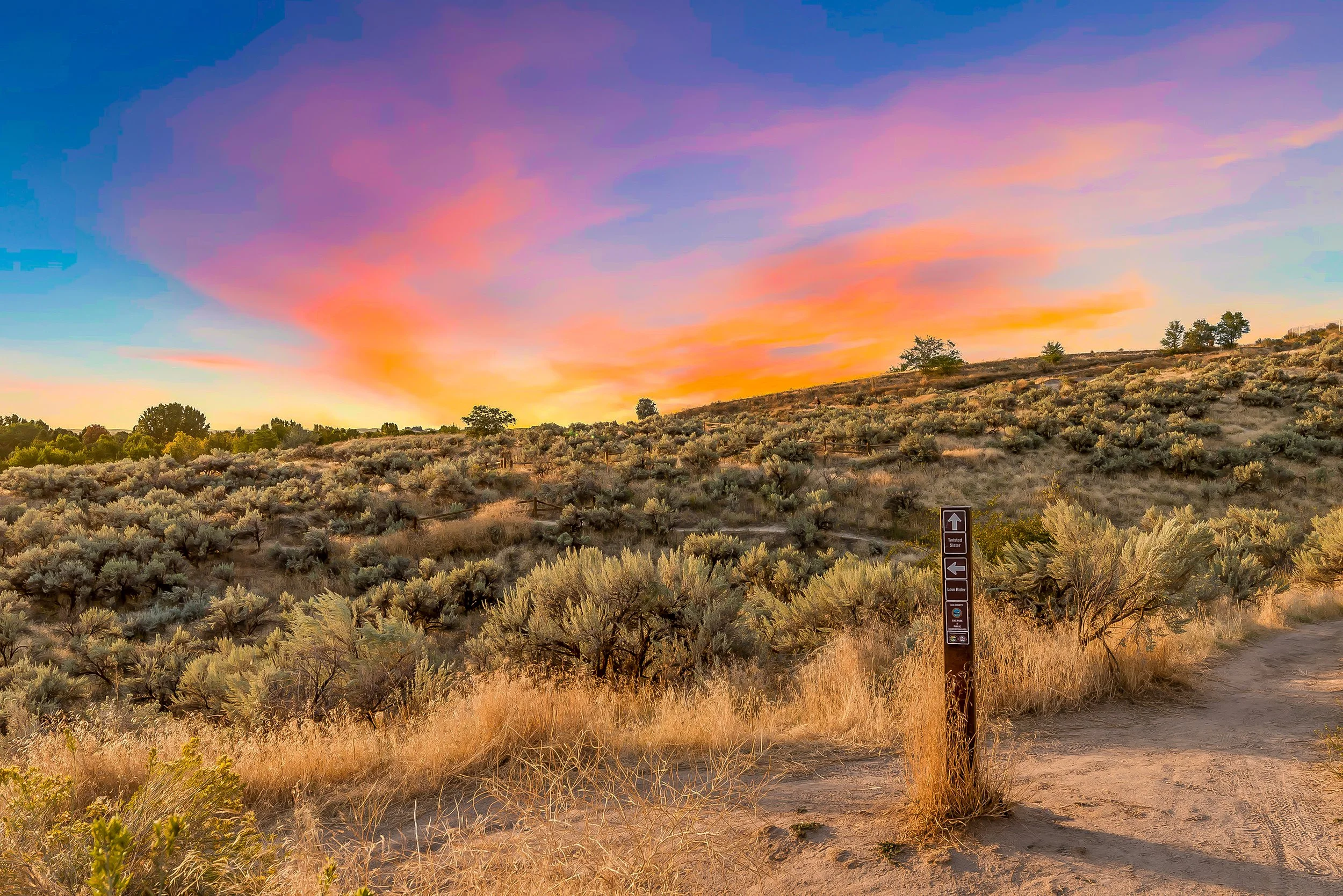 Eagle Idaho Bike Park Foothill Sunset