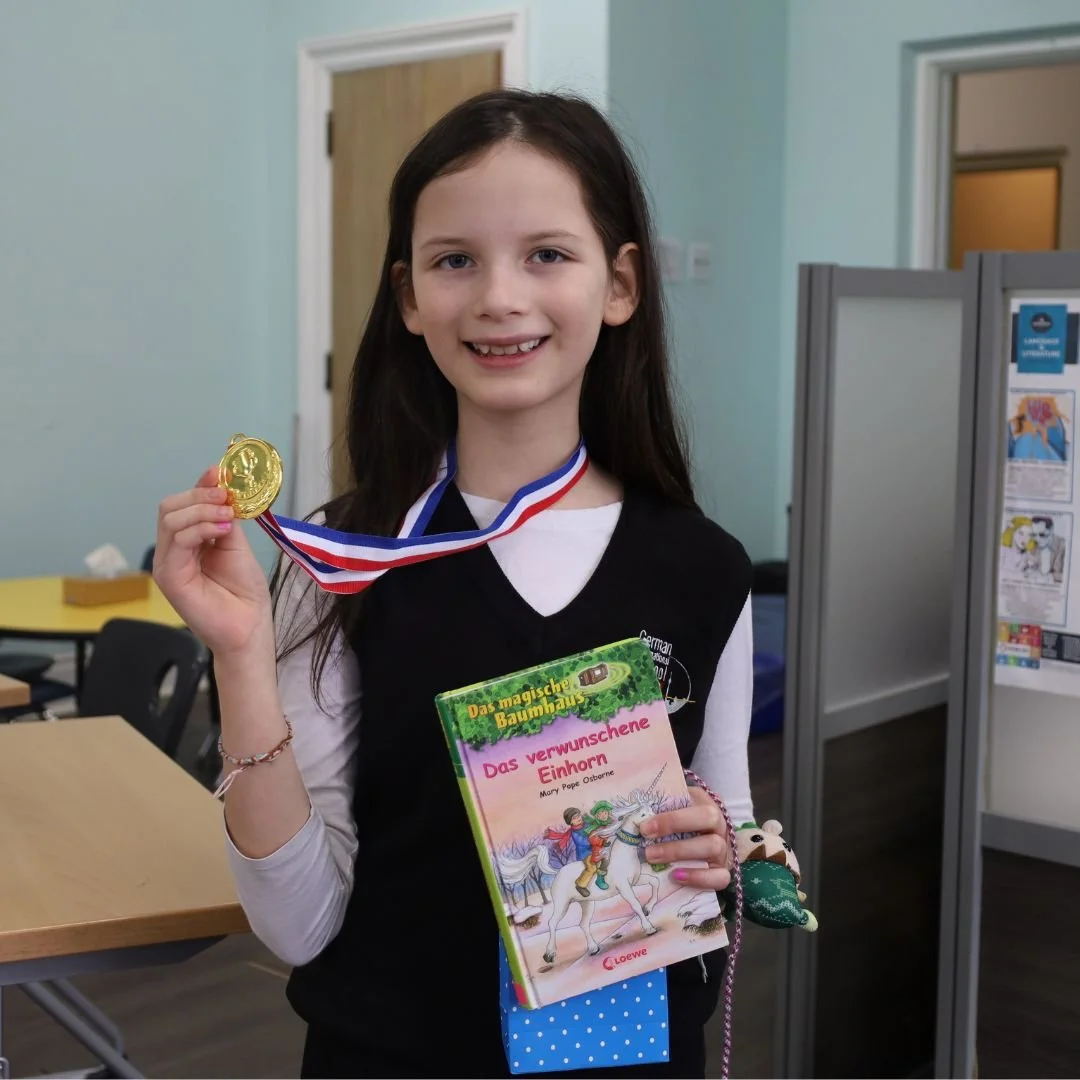 Vorlesewettbewerb &ndash; Reading Competition 📚

Our Grades 1&ndash;4 students took part in their annual Vorlesewettbewerb (Reading Competition). Throughout the year, they&rsquo;ve worked hard to develop their reading and read-aloud skills, and this