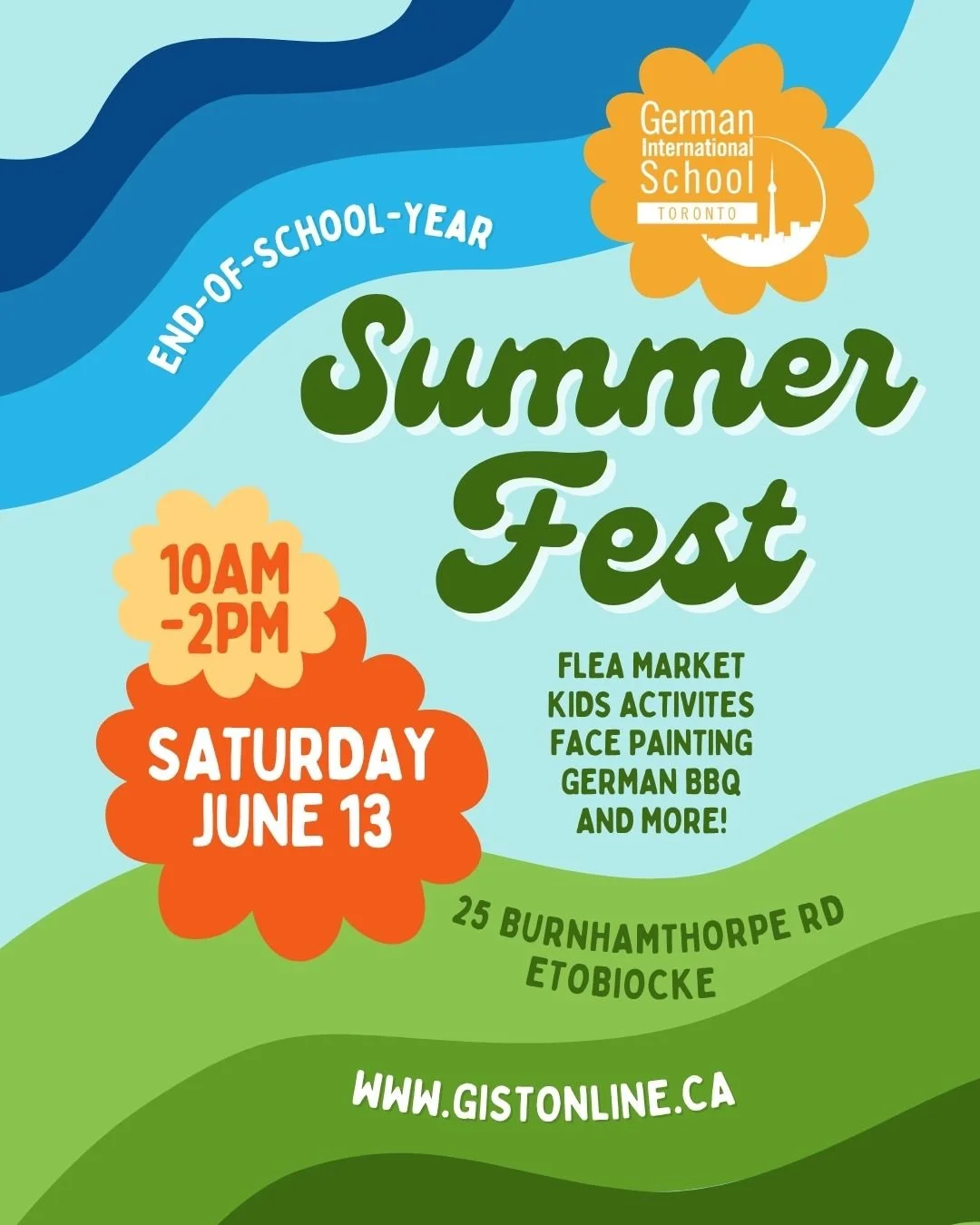 Come kick off summer with us at our annual Summer Fest! 🌞 Bring the whole family for a day full of activities for kids, performances by our students, German Wurst fresh from the BBQ, and a flea market. 

Join our school community as we celebrate ano