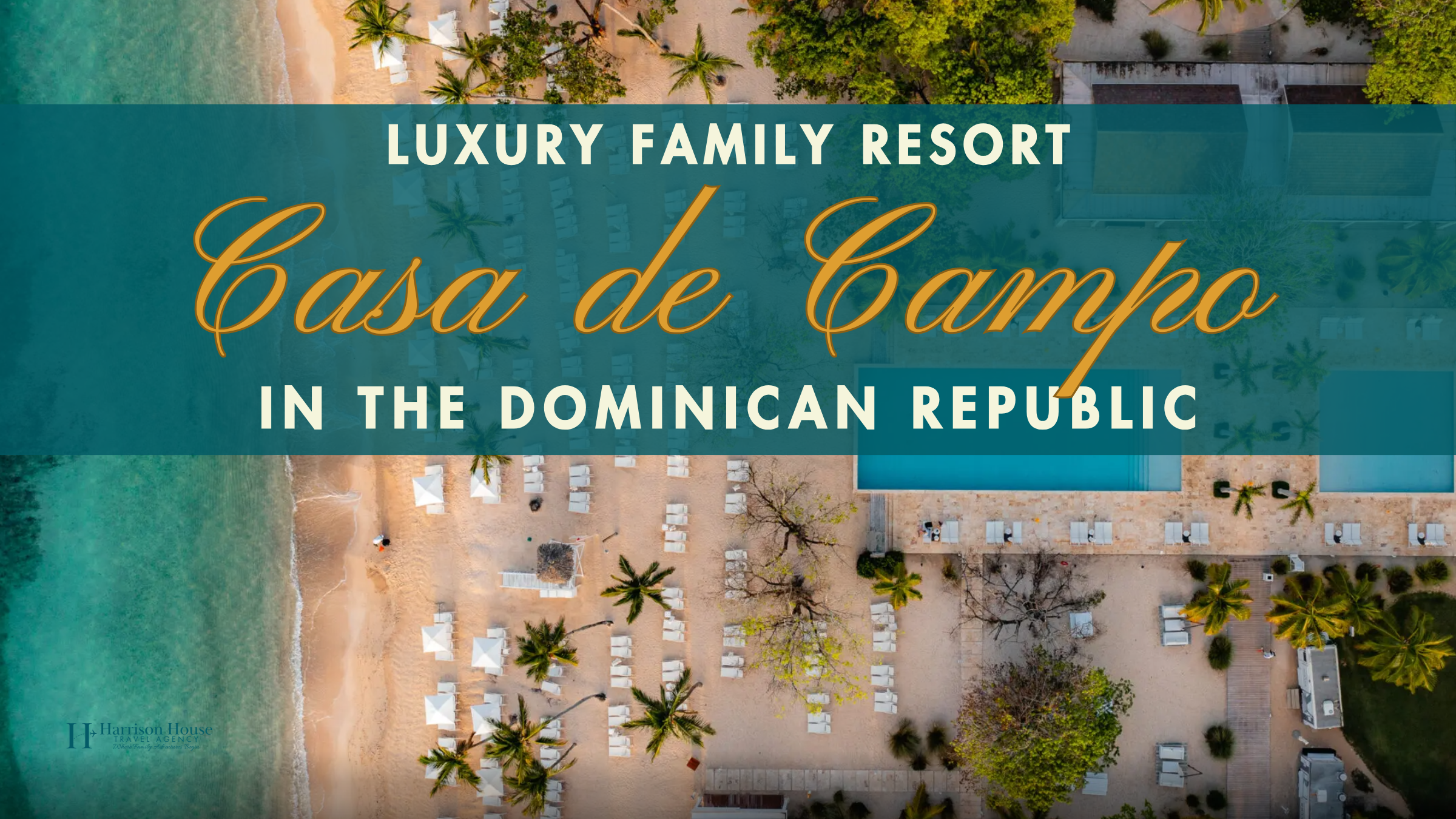 Aerial view of Casa de Campo luxury family resort and beach in La Romana Dominican Republic