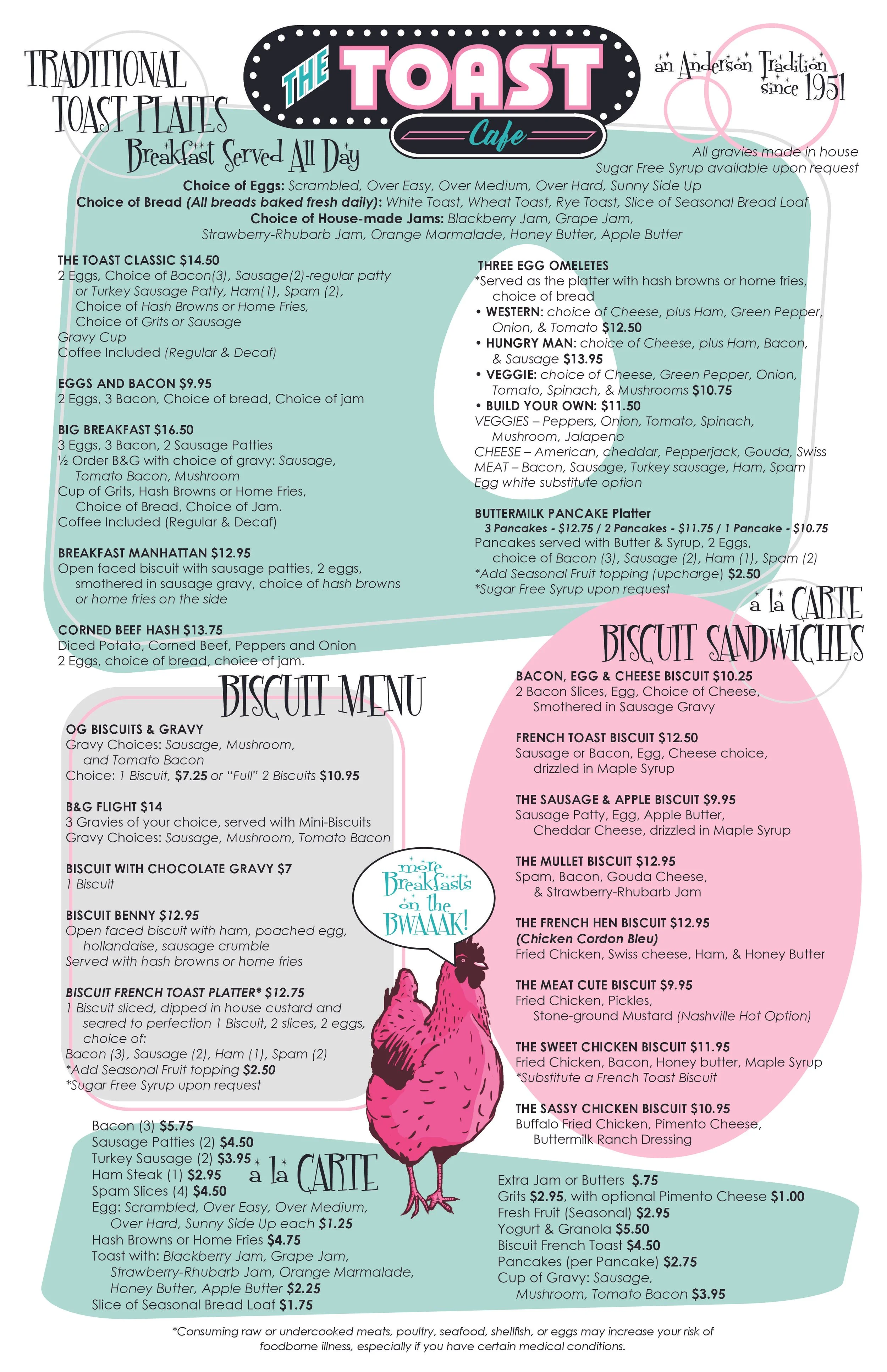 Menu — The Toast Cafe
