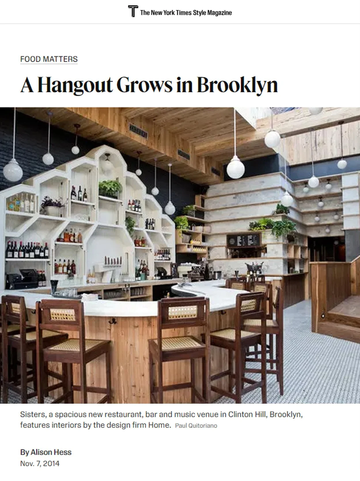 T MAGAZINE  |  SISTERS