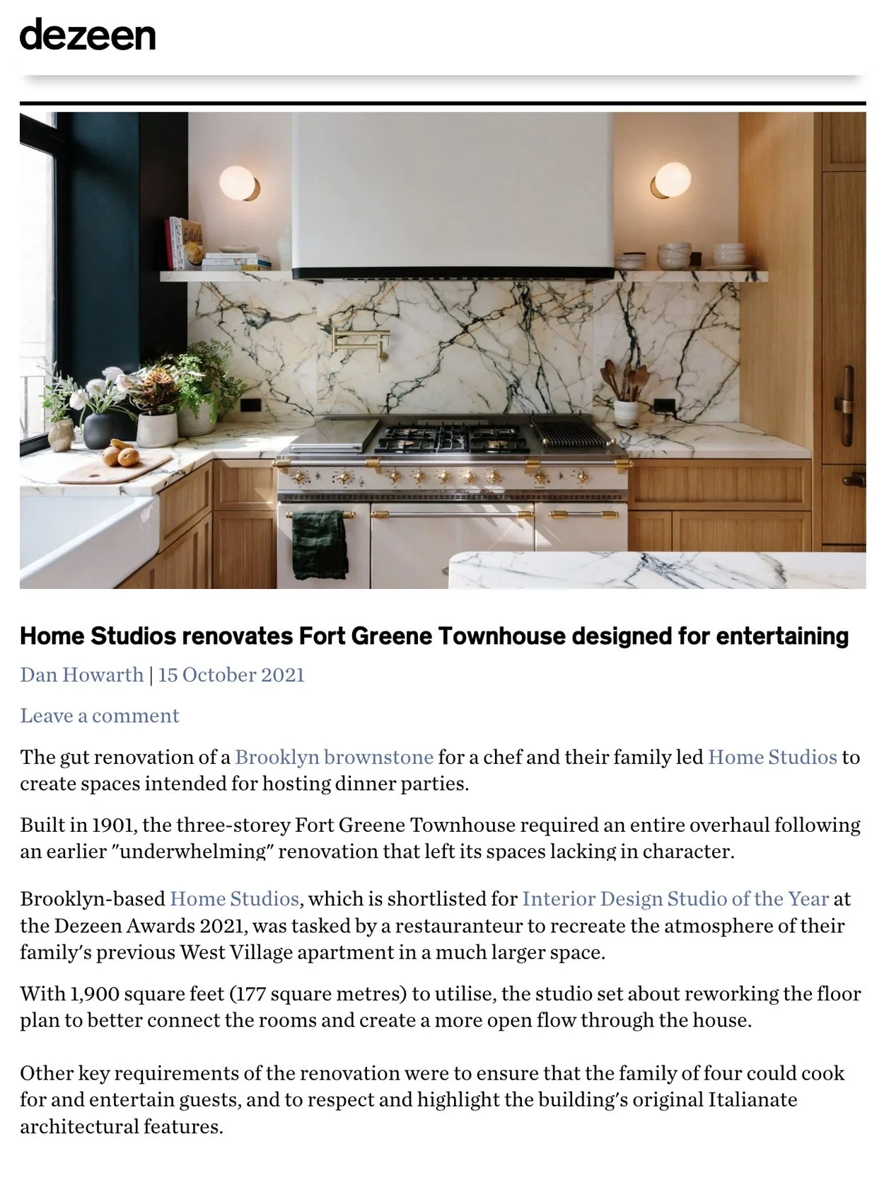 DEZEEN | FORT GREENE TOWNHOUSE
