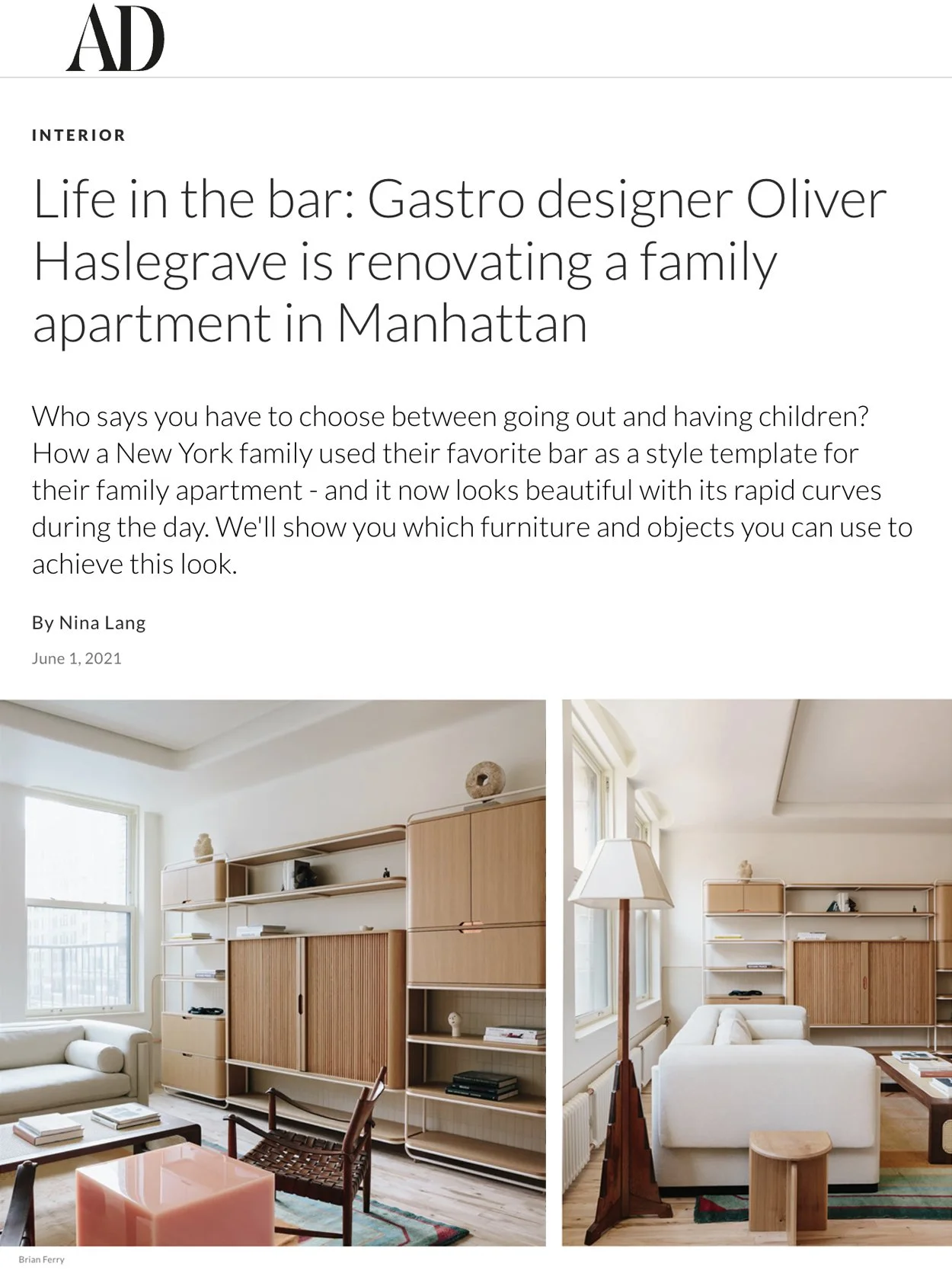 ARCHITECTURAL DIGEST GERMANY | BOND STREET RESIDENCE
