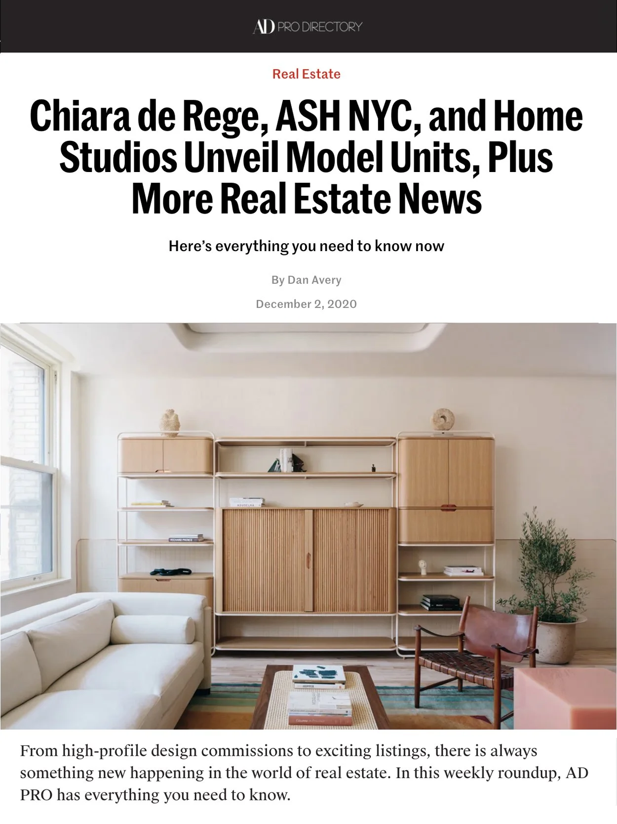 ARCHITECTURAL DIGEST | BOND STREET RESIDENCE