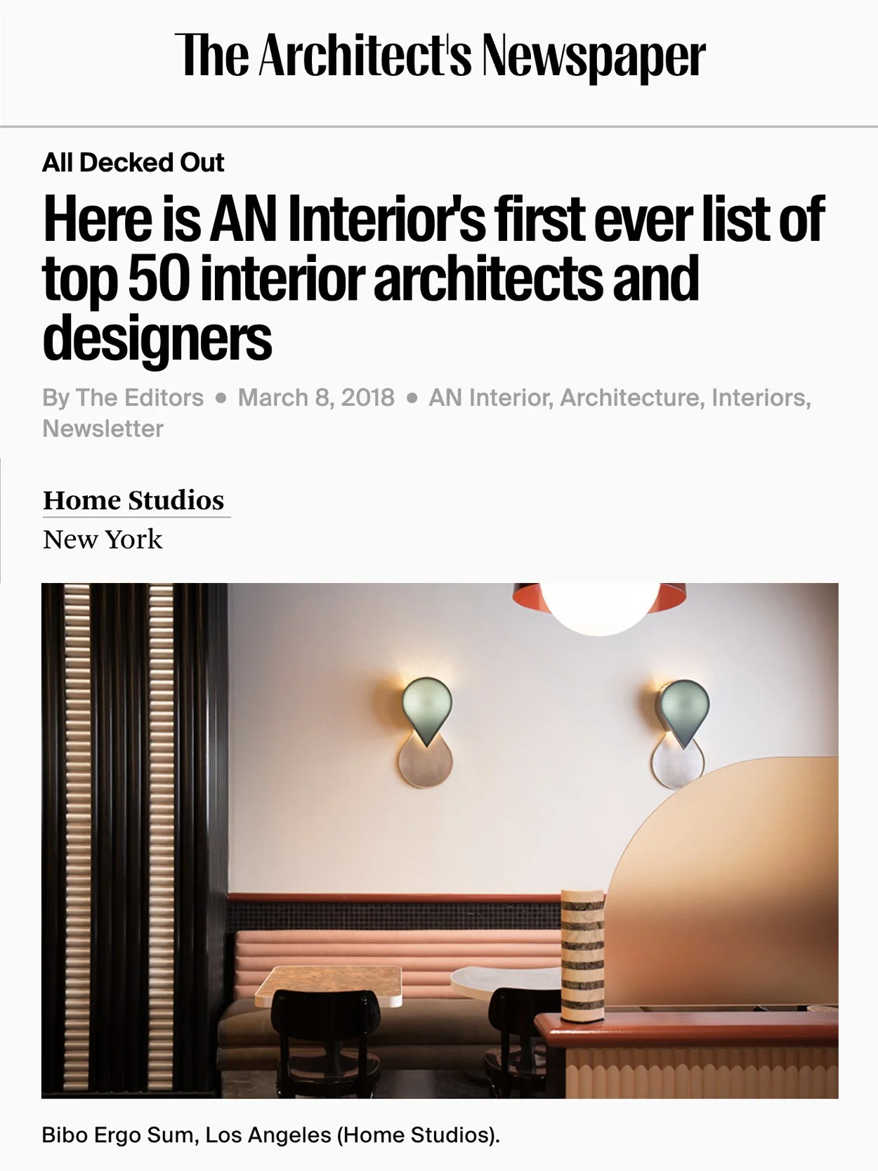 ARCHITECT’S NEWSPAPER | STUDIO