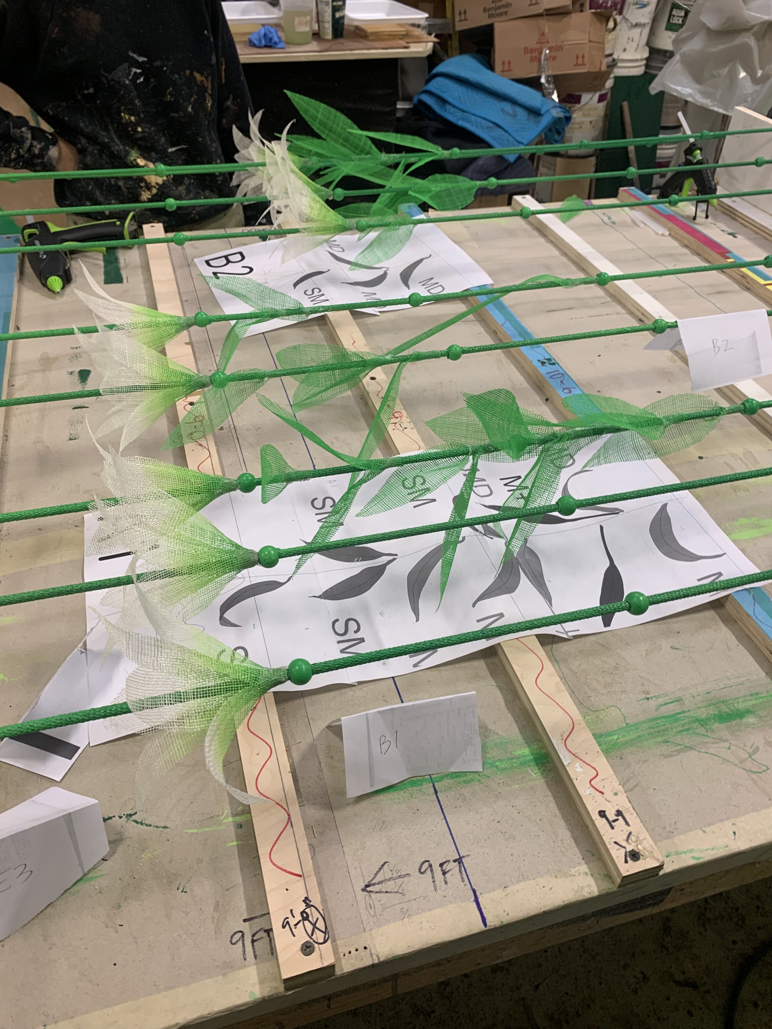 We used over a dozen unique flower and leaf patterns.