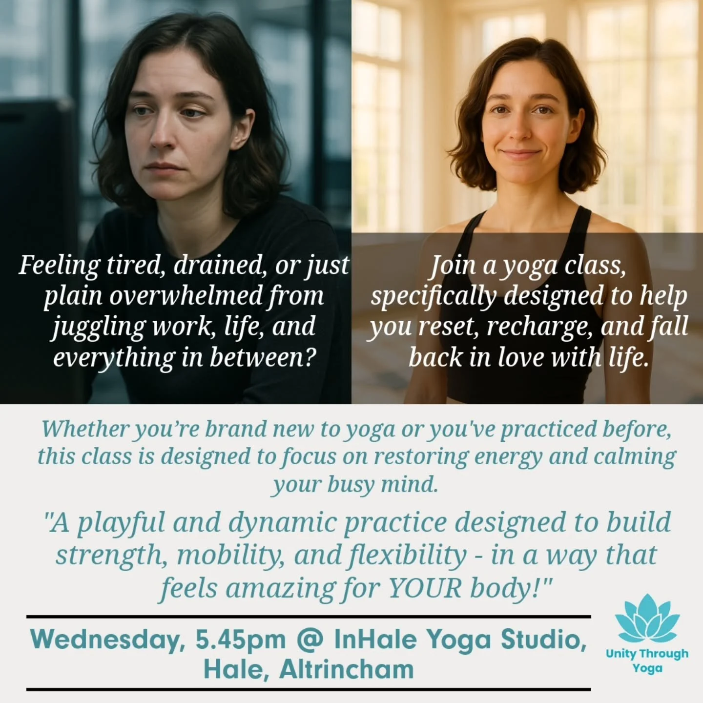 🌩️ Shock to the System 🌩️
Life throws curveballs. Sudden change, emotional overwhelm, a jolt to the nervous system — we’ve all felt it.
This week's yoga class explores how we can meet those moments not by pushing through, but by ground