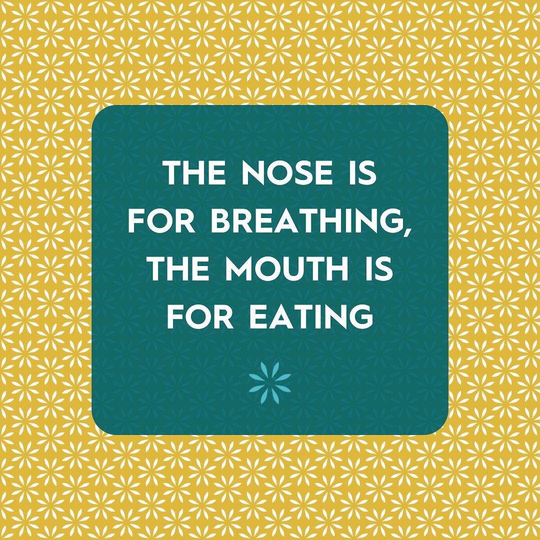 👃 The nose is for breathing&hellip;the mouth is for eating!

We are each biologically programmed to be nasal breathers&hellip;from birth! 

The #1 thing you can do for your health and wellness is to use your NOSE for breathing! 💥 

The nose filters