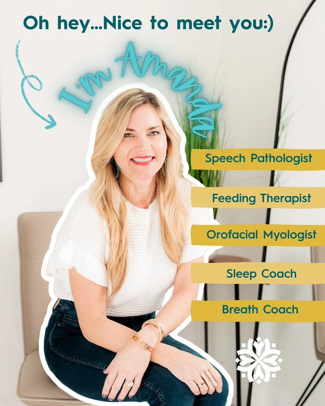 💫 Hi, I&rsquo;m Amanda &mdash; Speech-Language Pathologist, Certified Orofacial Myologist (myofunctional therapist), Certified Breath Coach, and Certified Holistic Sleep Coach. 

I specialize in supporting wellness from a holistic and integrative pe