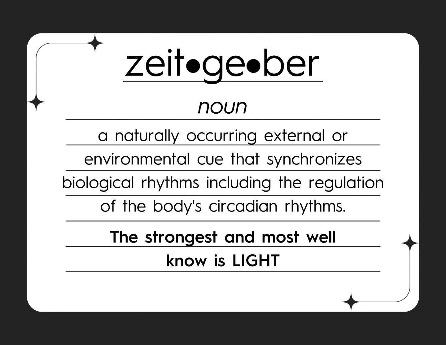 Here&rsquo;s your cue to get some morning and afternoon natural sunlight to support your sleep!  Acting as a zeitgeber to support your body&rsquo;s circadian rhythms with the 24 hour light/dark cycles, getting even 10 minutes will boost your (and you
