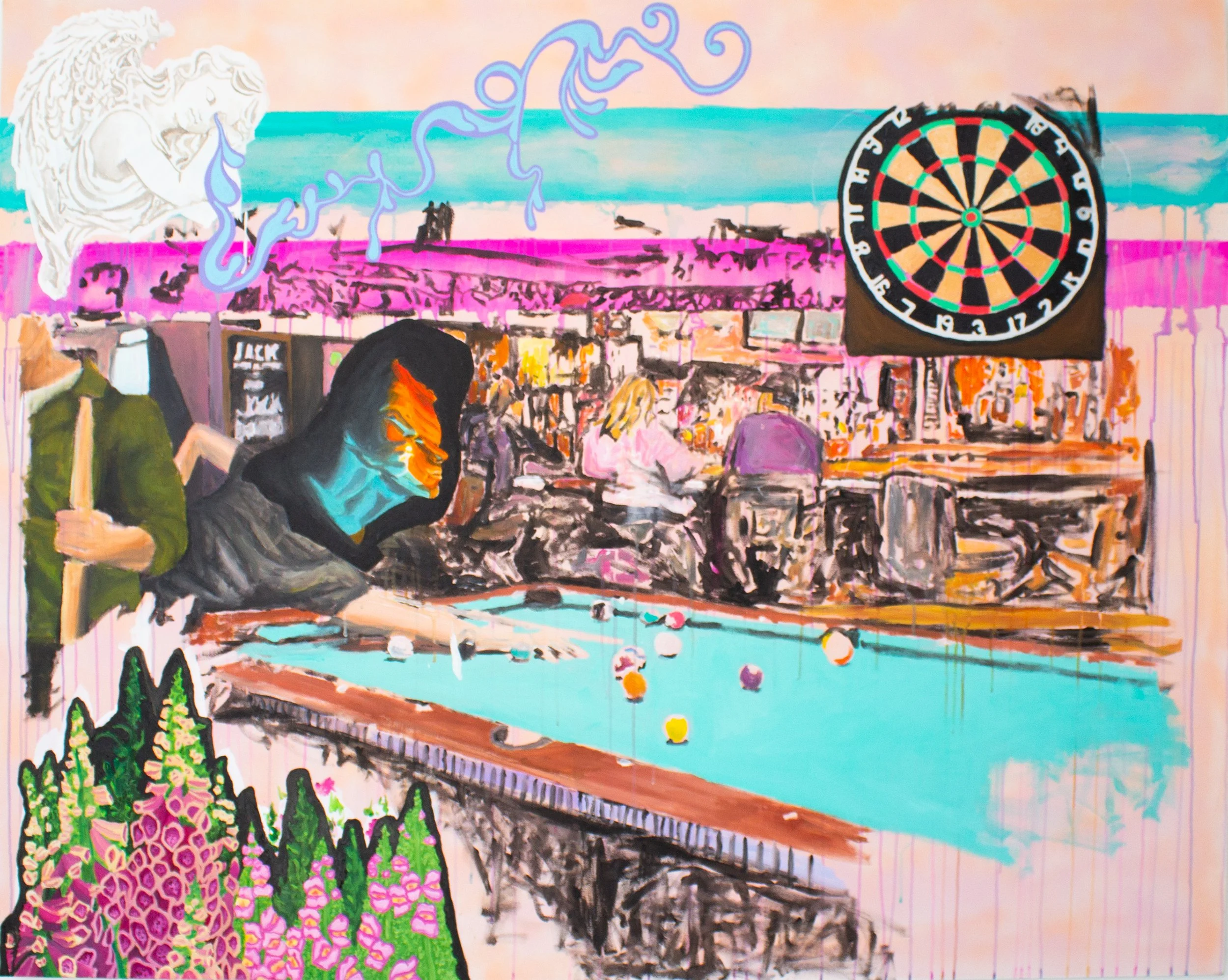 Heaven & Hell, Acrylic and Oil on Canvas, 48" x 60"