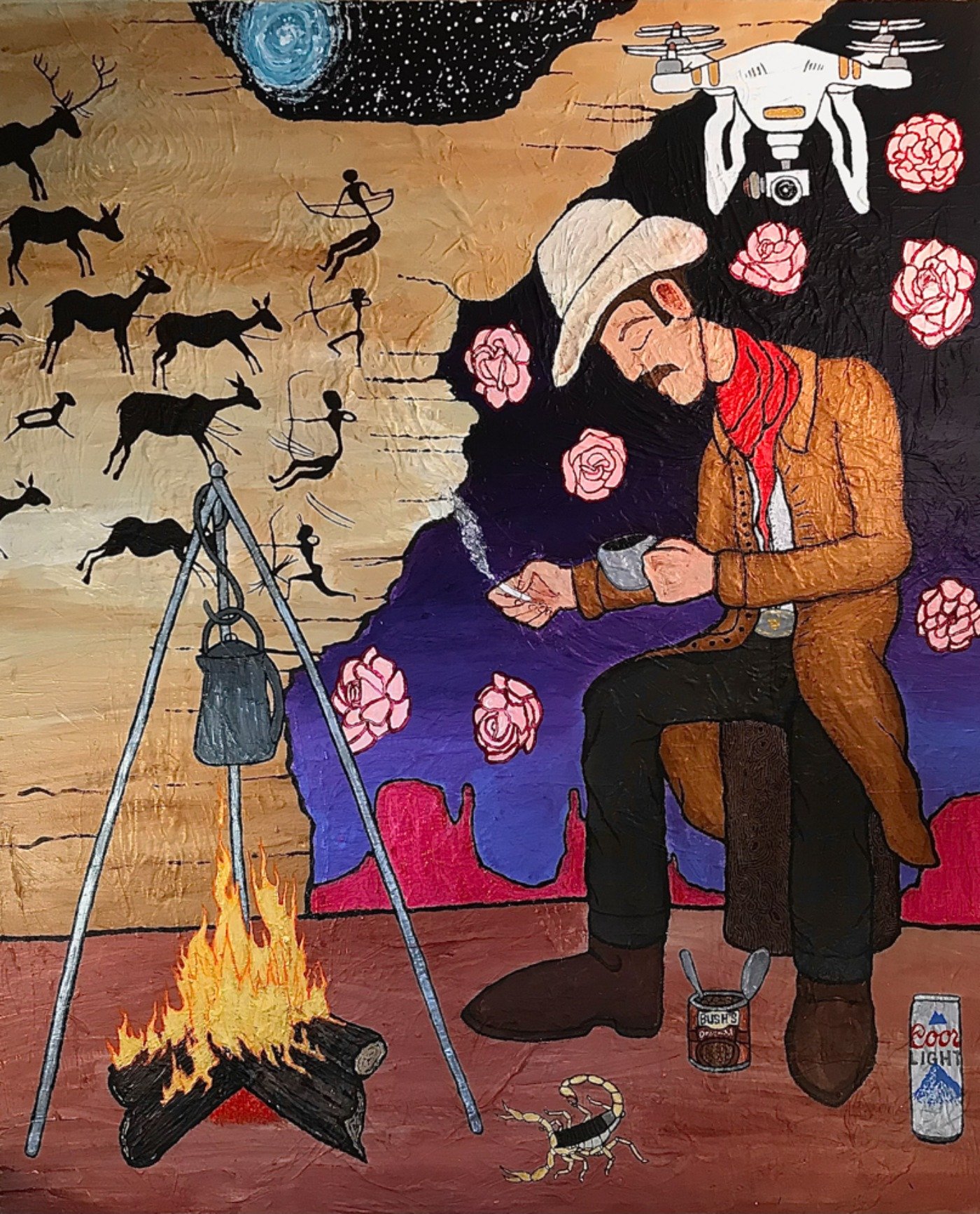 Home on the Range, Acrylic on Canvas-48"x 60"