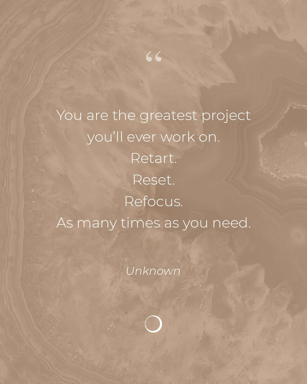 ✨ You are the greatest project you&rsquo;ll ever work on. ✨

Restart. Reset. Refocus. As many times as you need. A reminder that growth isn&rsquo;t linear&hellip; and you&rsquo;re not meant to have it all figured out on the first try.

At FORMATION, 