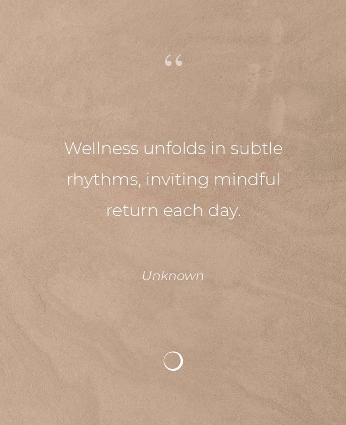 Wellness isn&rsquo;t about reaching a fixed point&mdash;it&rsquo;s about the gentle rhythm of coming back to yourself, again and again.

Each day offers a new chance to tune in, breathe deeply, and move with intention. Whether through movement, rest,