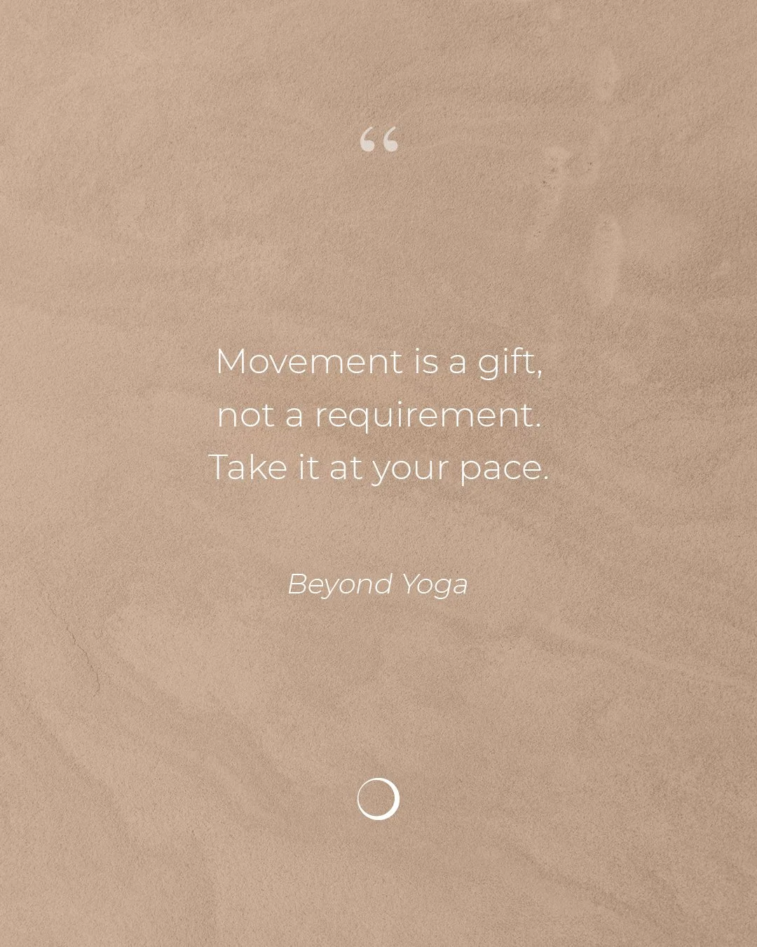 Movement isn&rsquo;t something you owe your body.
It&rsquo;s something you get to experience.

Some days it&rsquo;s strong and steady.
Other days it&rsquo;s slow, quiet, and restorative.
All of it counts.

At FORMATION, we believe longevity comes fro