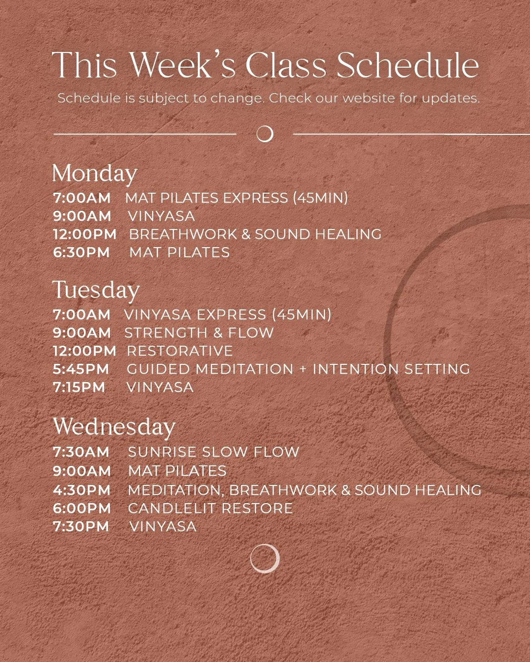 With intentional movement, strength, recovery, and deep rest&hellip; comes longevity.

Link in bio to reserve your spot in class. We'll see you this week!

#yoga #pilates #strengthtraining #breathwork #meditation