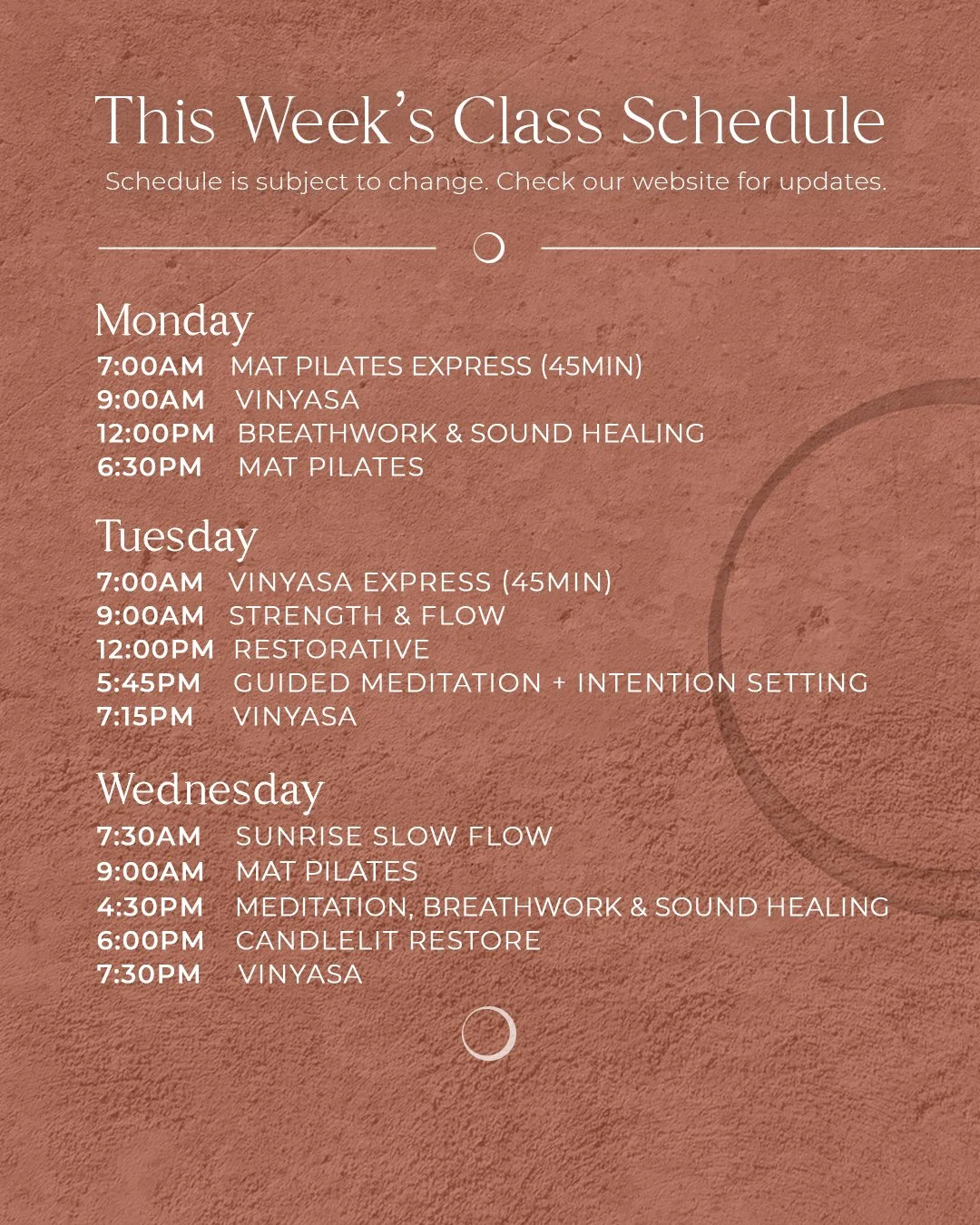 Schedule is up!

Only a few spots left for our Saturday event: Unfolding From Within, A Transformational Yoga Therapy Experience with @chantisholistichealth

Reserve your space now at 🔗 link in bio.

#littletonyoga #littletonwellness #littletonpilat