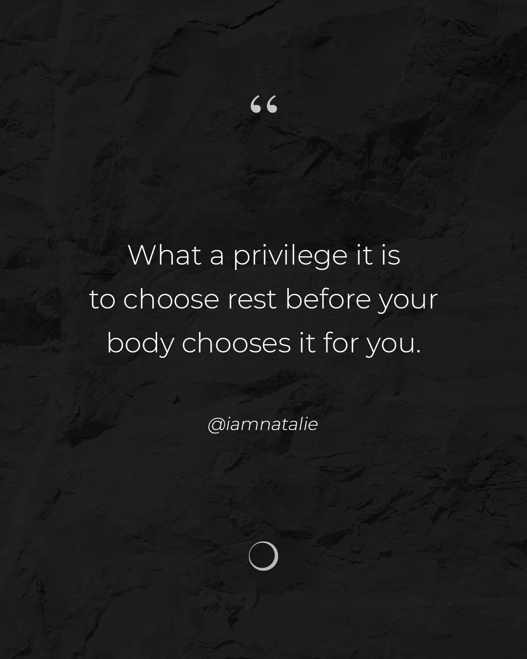 Rest is often the first thing we sacrifice and the thing we need most.

Many of us wait until we're depleted, overwhelmed, or running on empty before we finally give ourselves permission to slow down.

What if we chose differently?

What if rest wasn