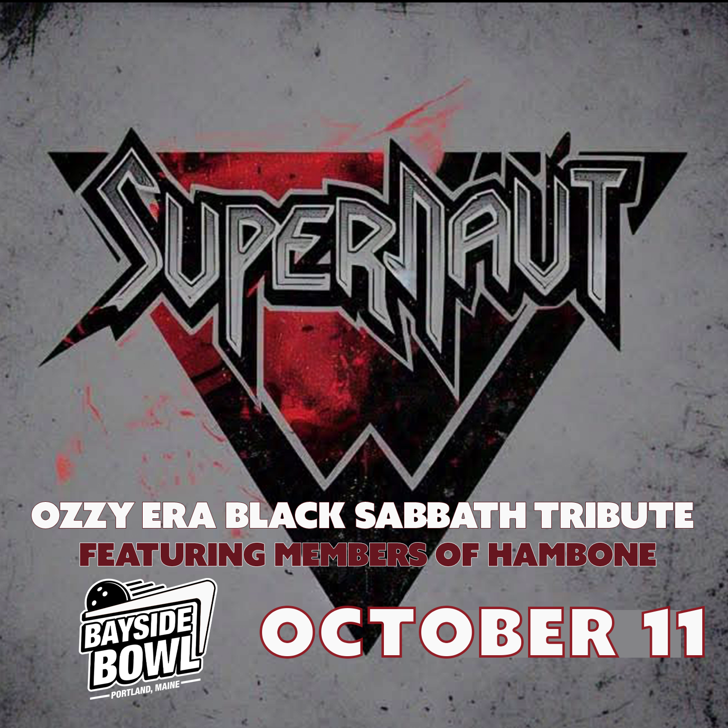 Supernaut (Ozzy Era Black Sabbath Tribute ft. members of Hambone) at Bayside Bowl | all-ages