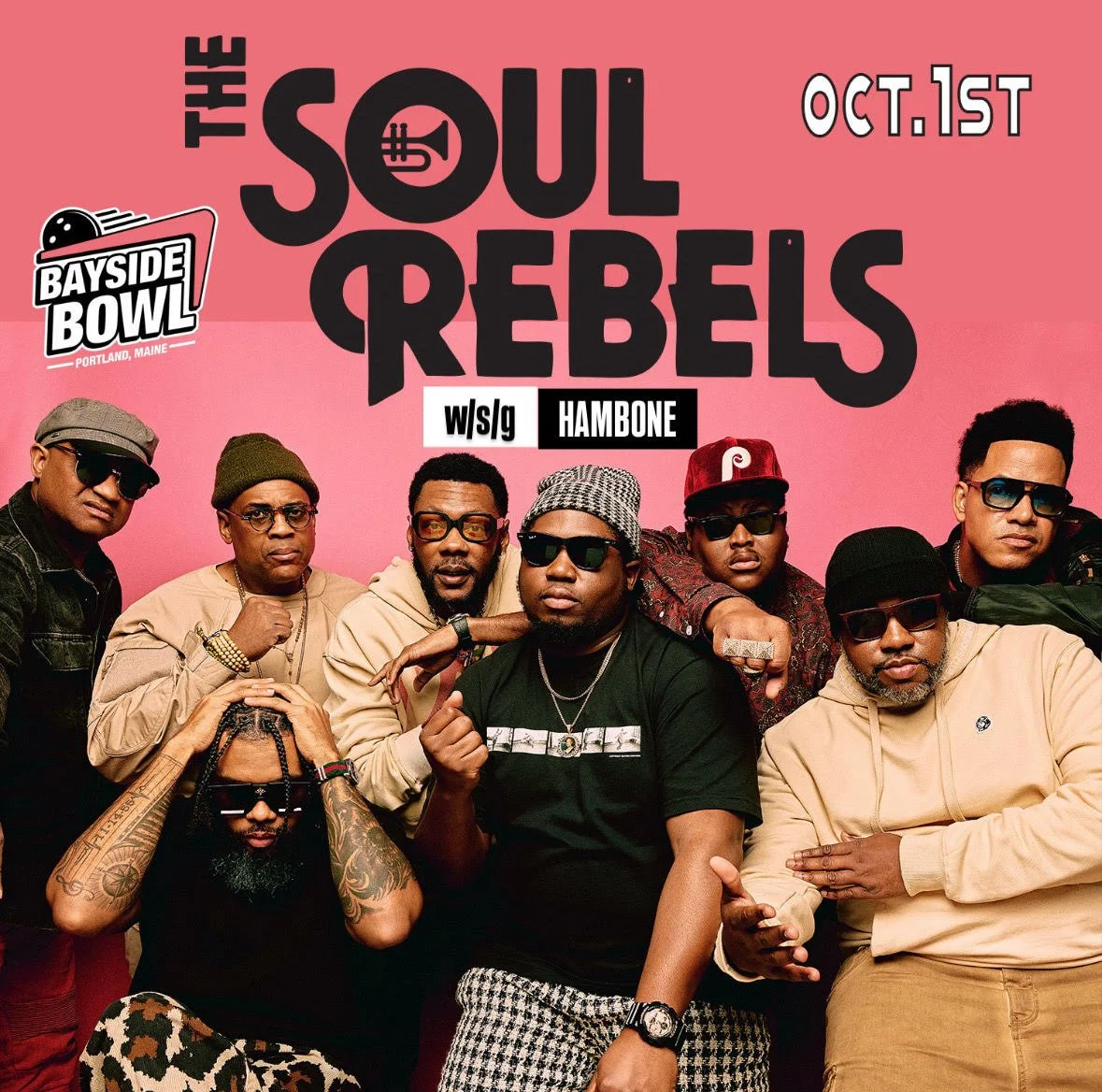 The Soul Rebels w/s/gs Hambone live at Bayside Bowl | all-ages