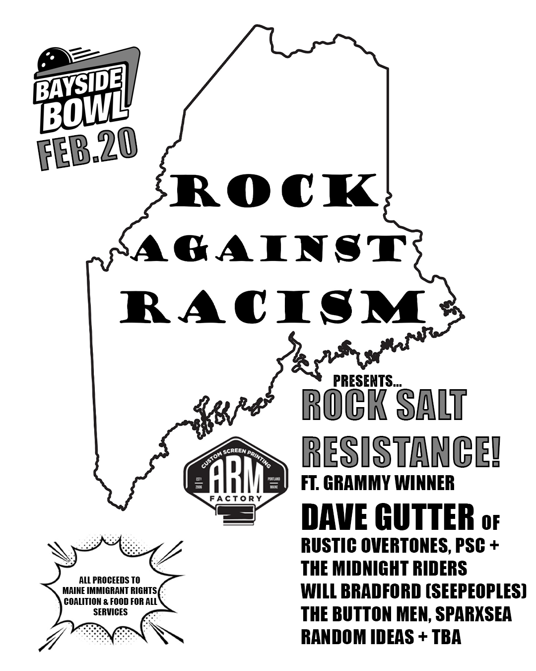 Maine Rock Against Racism presents Rock Salt Resistance | all-ages