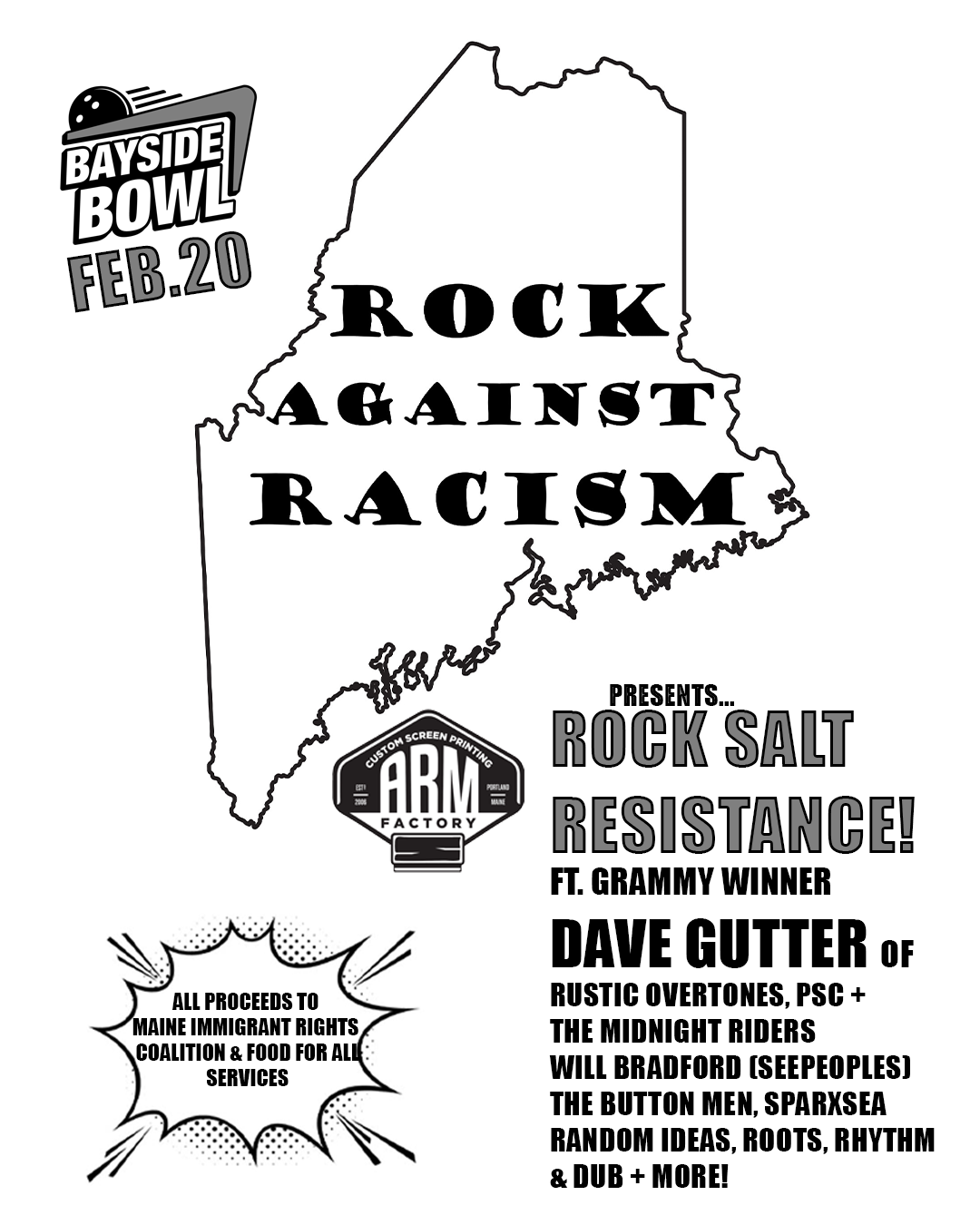 Maine Rock Against Racism presents Rock Salt Resistance | all-ages