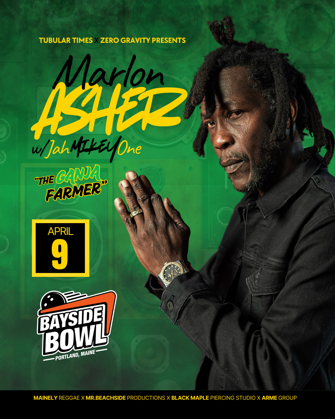 Marlon Asher w/ Jah Mikey One live at Bayside Bowl | All-Ages