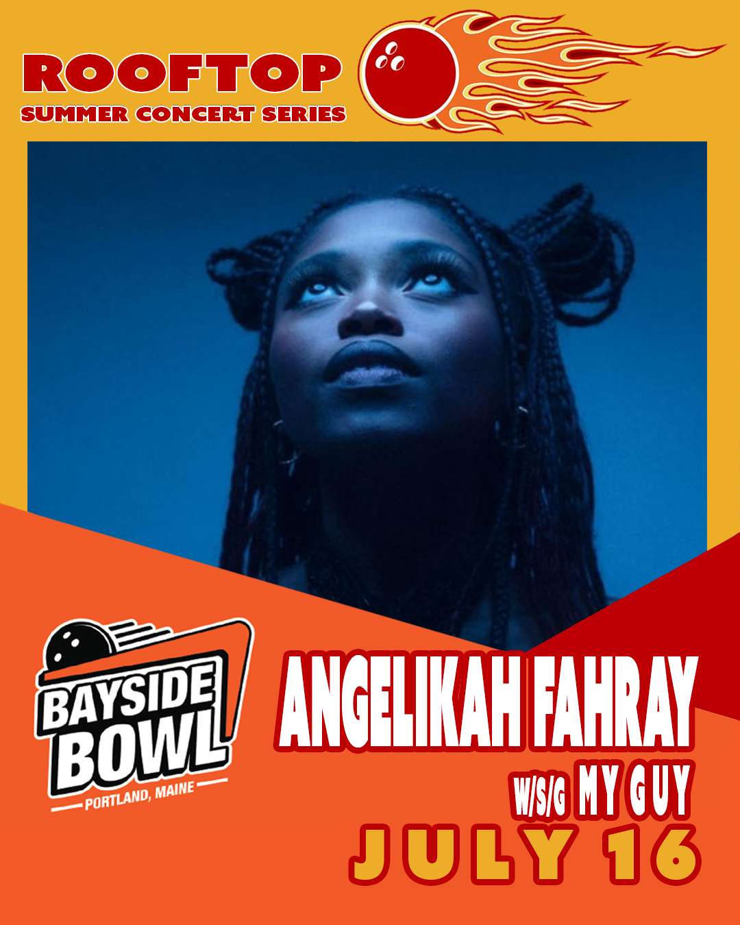 Angelikah Fahray w/s/g My Guy live on the Bayside Bowl Roof | all-ages