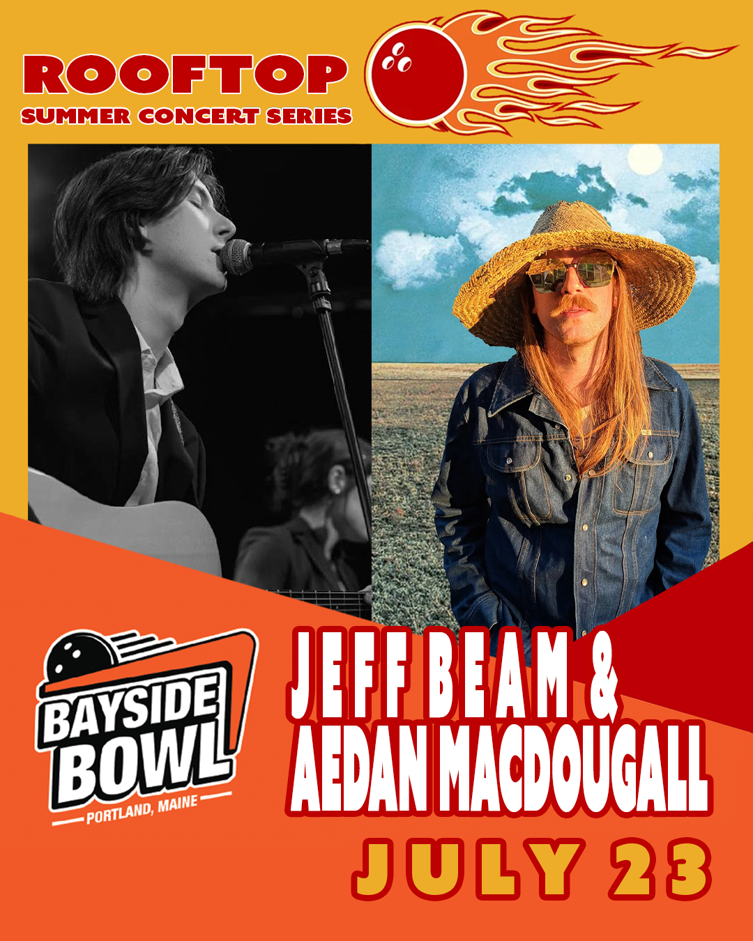 Jeff Beam & Aedan Macdougall live on the Bayside Bowl Roof | all-ages
