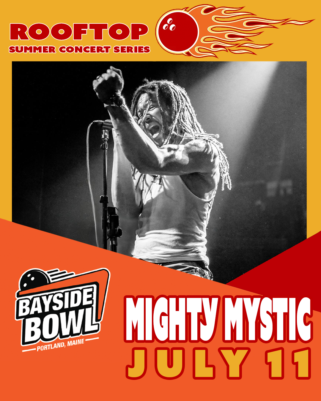 Mighty Mystic (acoustic) live on the Bayside Bowl Roof | all-ages