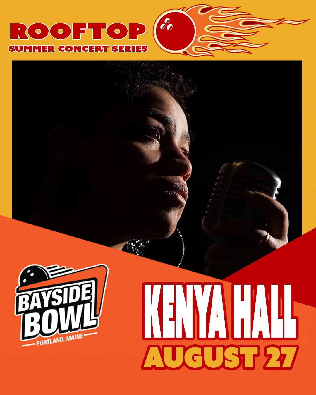 Kenya Hall live on the Bayside Bowl Roof | all-ages