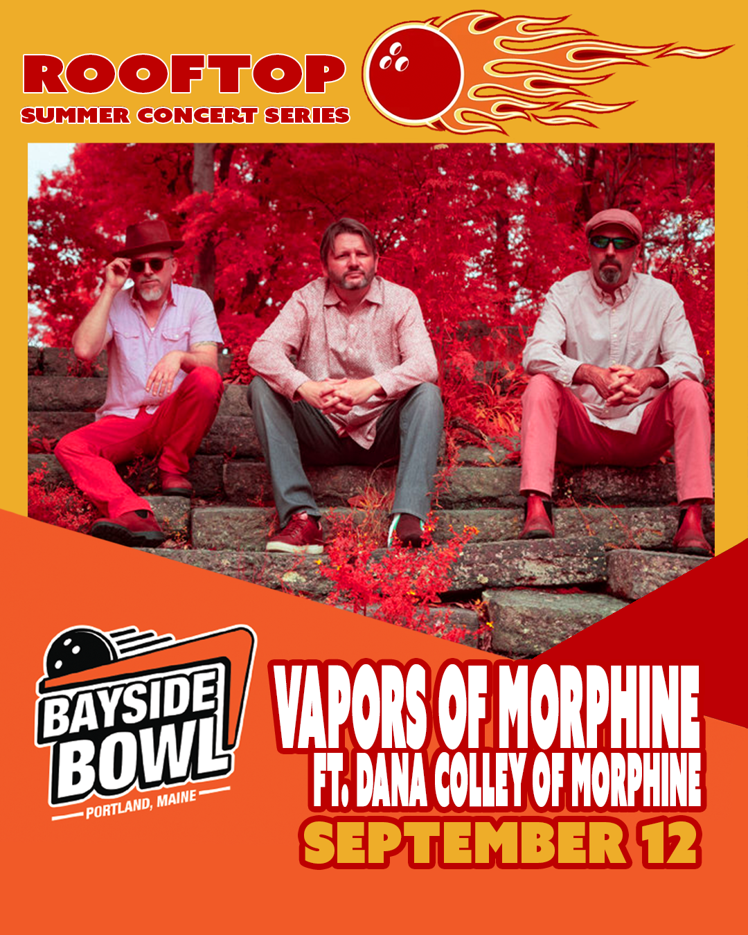 Vapors of Morphine ft. Dana Colley of Morphine live on the Bayside Bowl Roof | all-ages