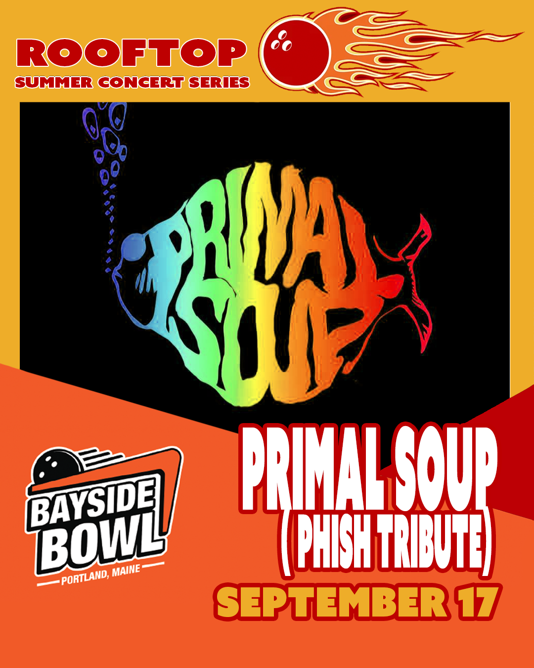 Primal Soup (Phish Tribute) live on the Bayside Bowl Roof | all-ages