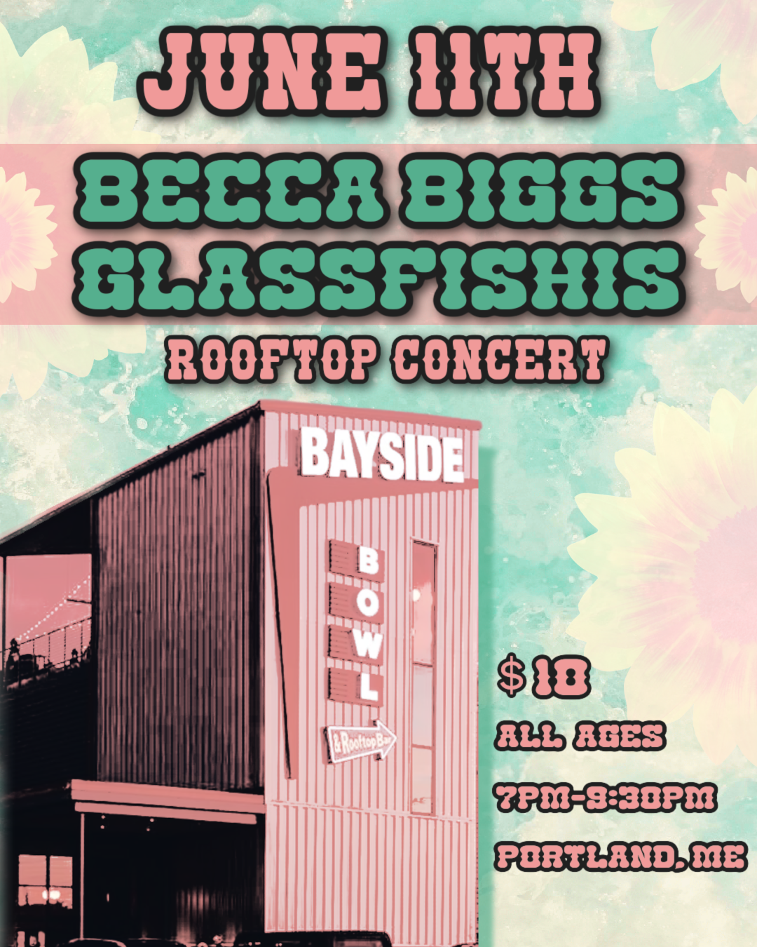 Becca Biggs &amp; Glassfishis live on the Bayside Bowl Roof | all-ages