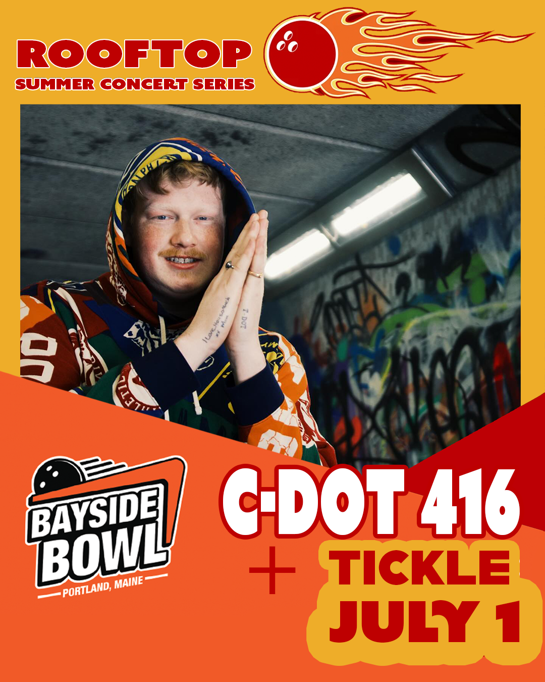C-DOT 416 w/s/g Tickle live on the Bayside Bowl Roof | all-ages
