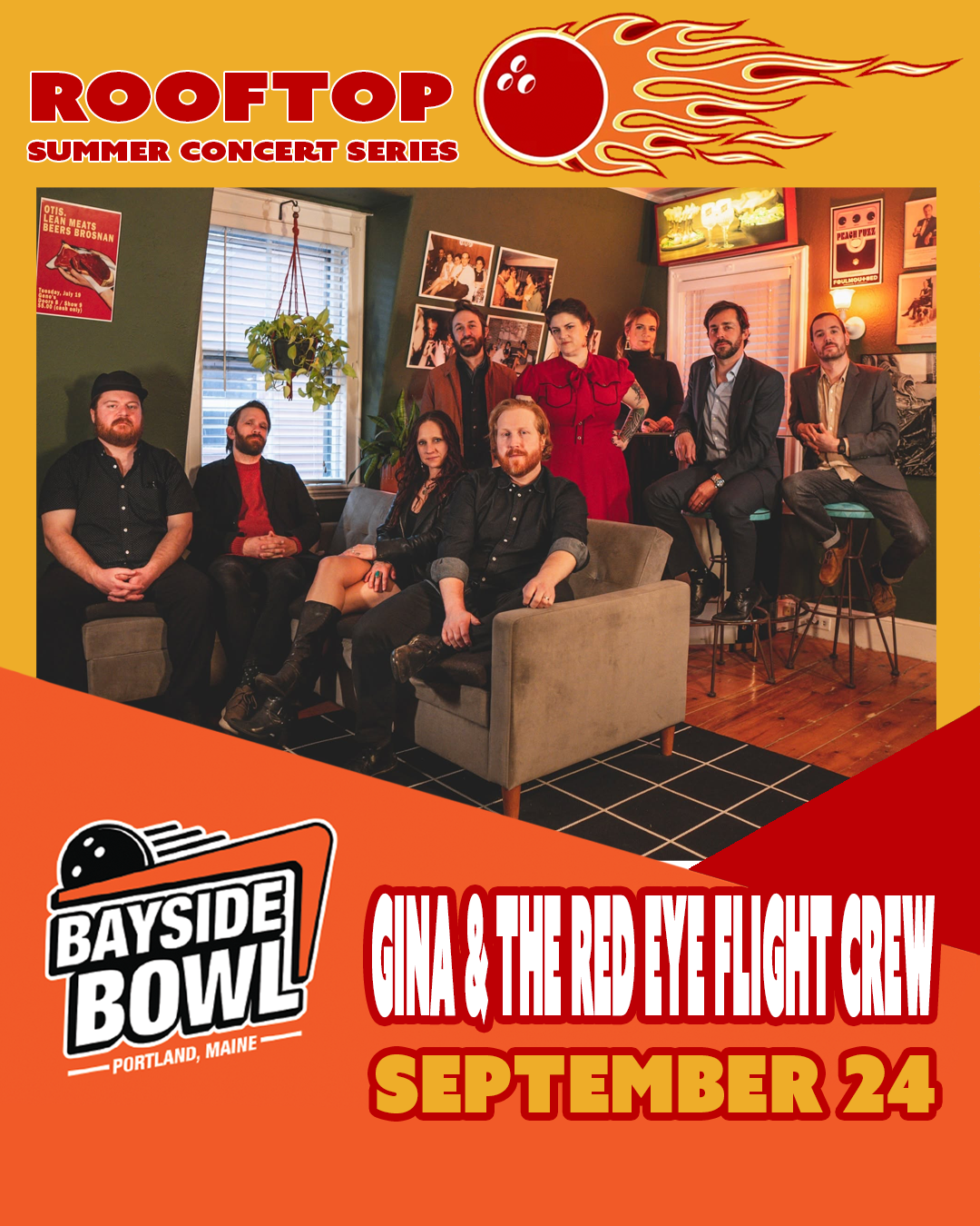 Roof Closing Party | Gina & The Red Eye Flight Crew | all-ages