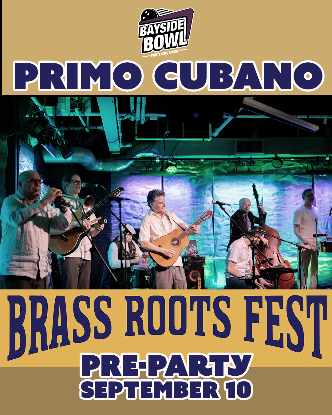 Primo Cubano | Brass Roots Fest Pre-Party on the Bayside Bowl Roof | all-ages